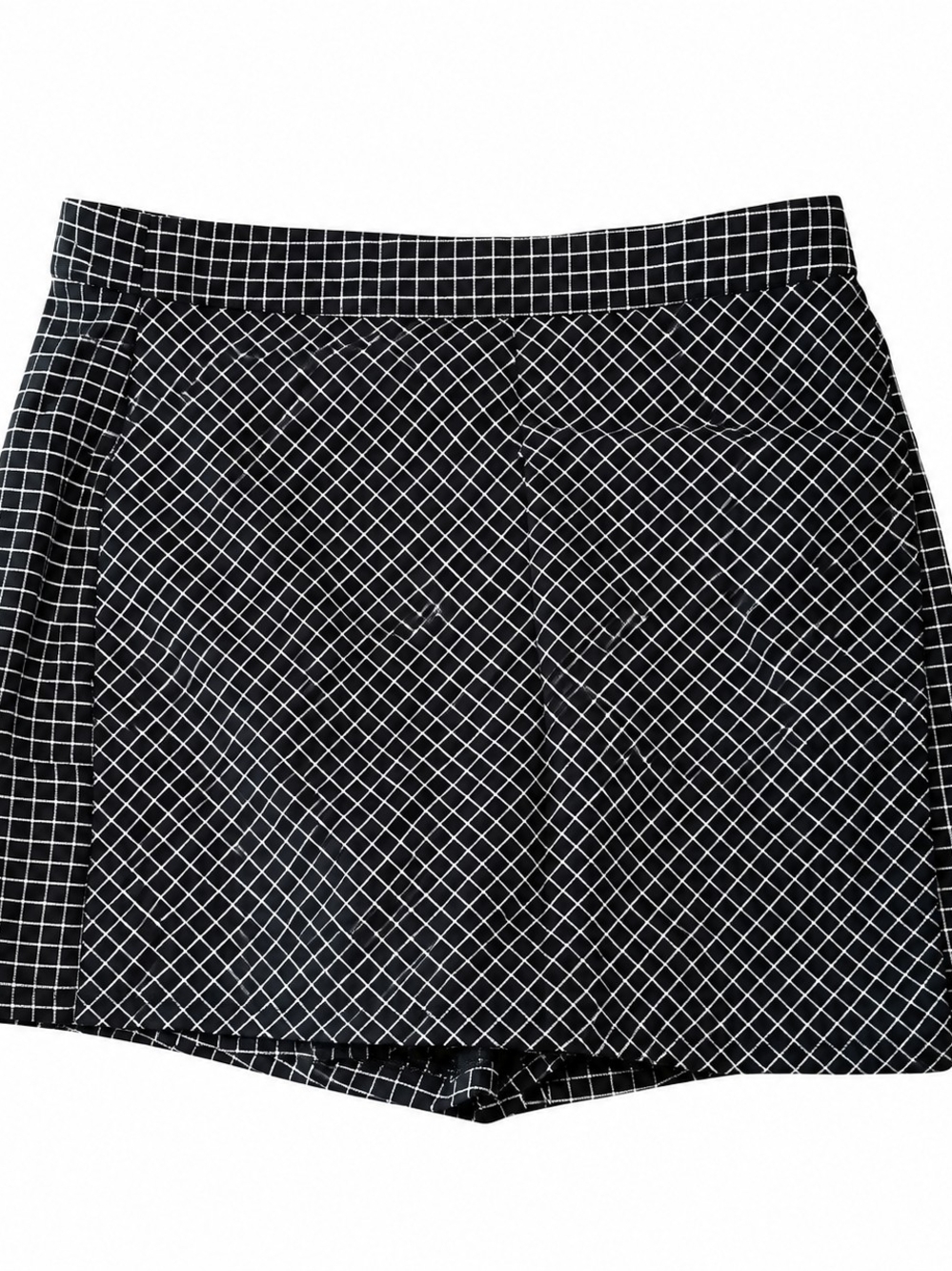 Garage Black and White Grid Skort